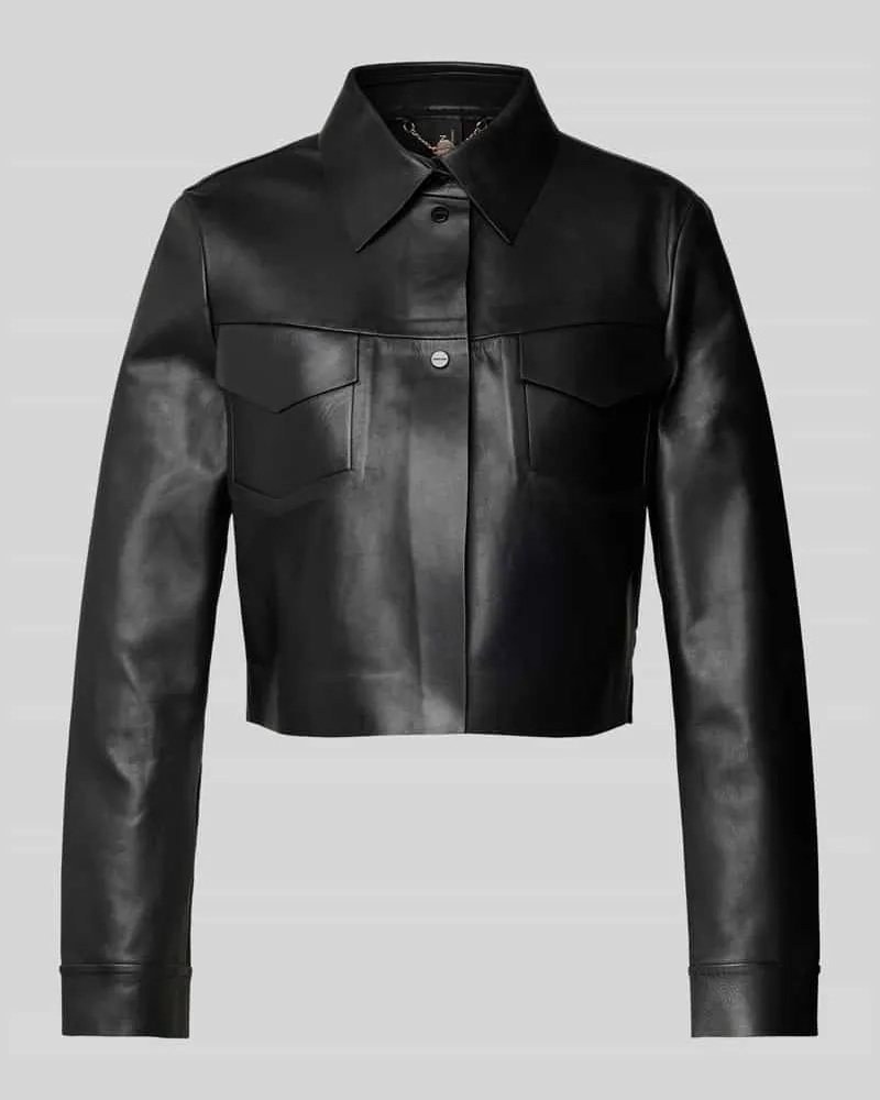 Marc Cain Jacke in Leder-Optik Black