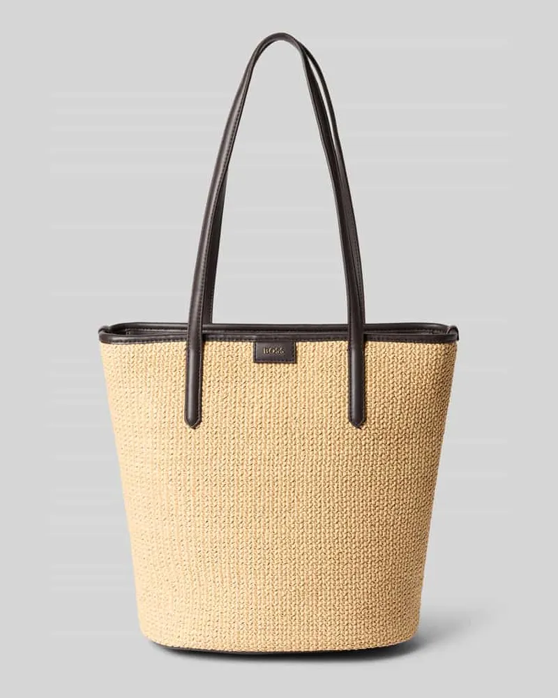 HUGO BOSS Shopper mit Label-Detail Modell 'JALA SHOPPER Beige