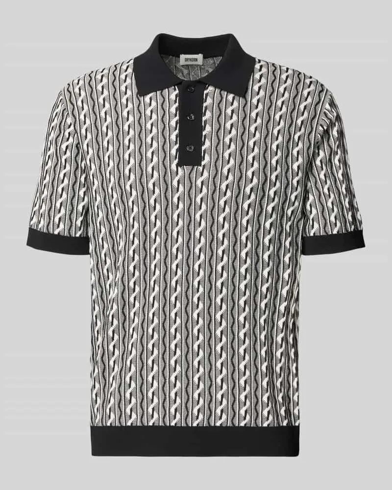 Drykorn Regular Fit Poloshirt mit Polokragen Modell 'Tamian Black