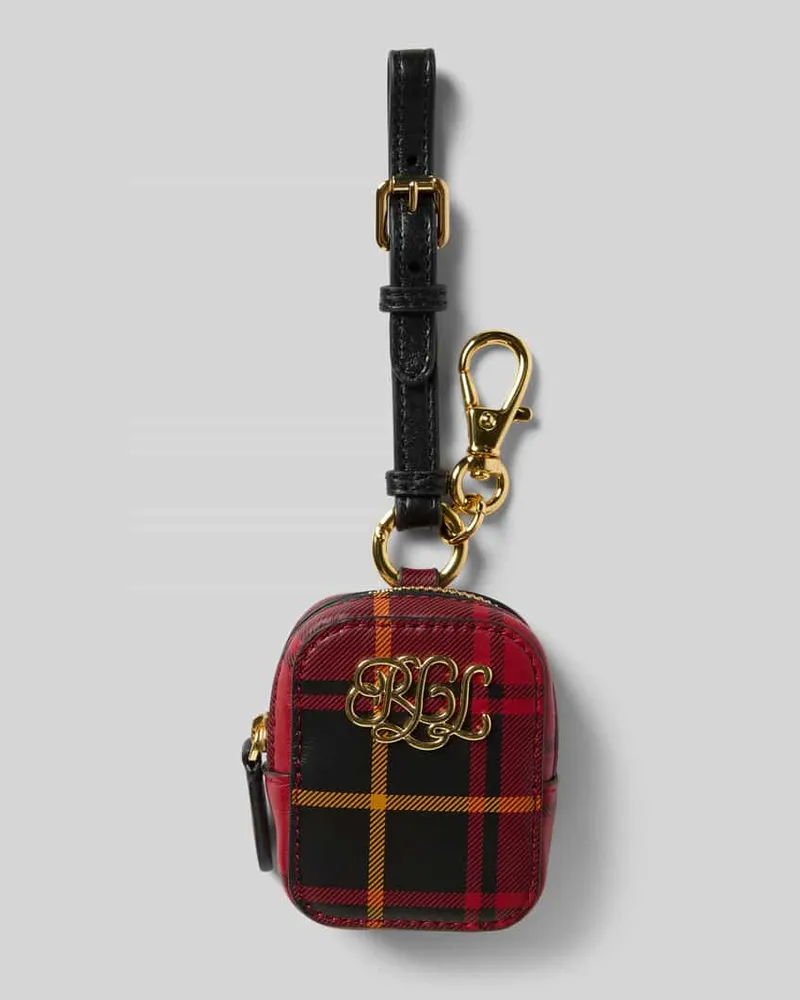 Ralph Lauren Anhänger aus Schafsleder mit Label-Applikation Bordeaux