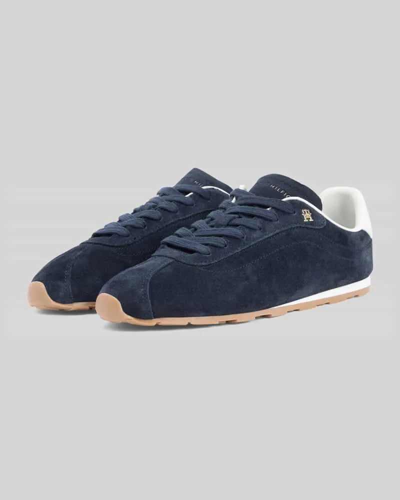 Tommy Hilfiger Low Top Sneaker aus reinem Rindsleder Dunkelblau