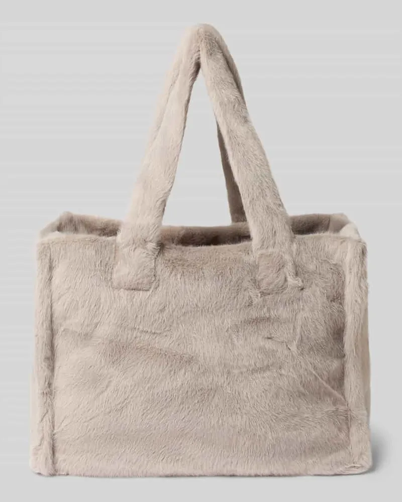 White Label Shopper mit Reißverschluss Taupe