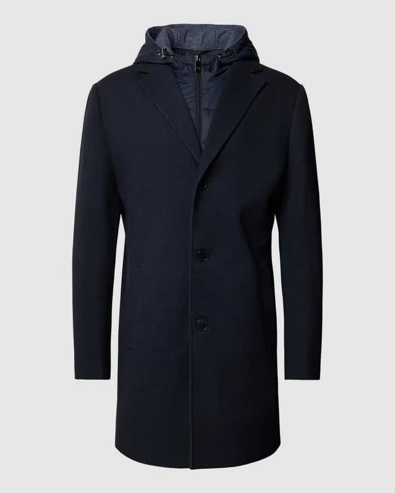 Roy Robson Mantel mit abnehmbarer Kapuze Marine