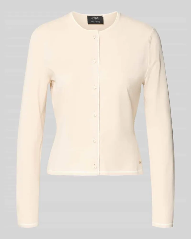 Marc Cain Strickjacke mit Label-Detail Sand