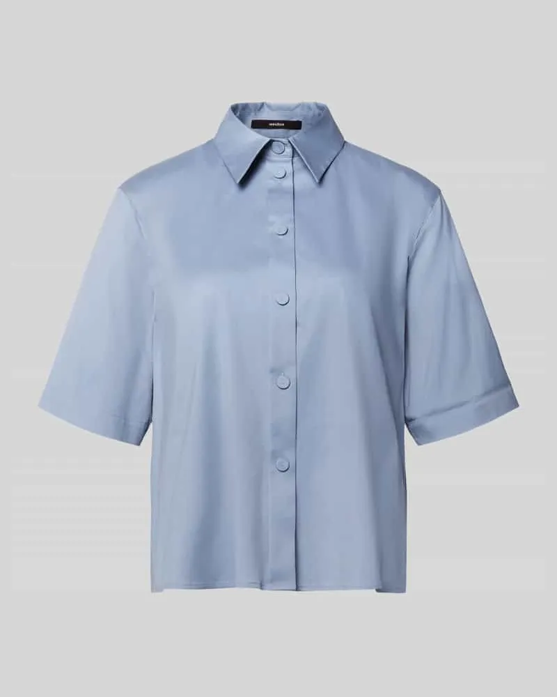 windsor. Bluse mit verlängertem Rücken und Kentkragen Hellblau