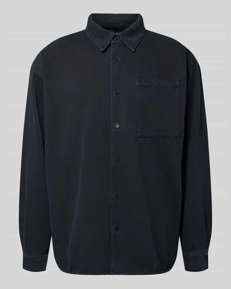 American Vintage Relaxed Fit Freizeithemd mit Kentkragen Modell 'LYCAZ Anthrazit