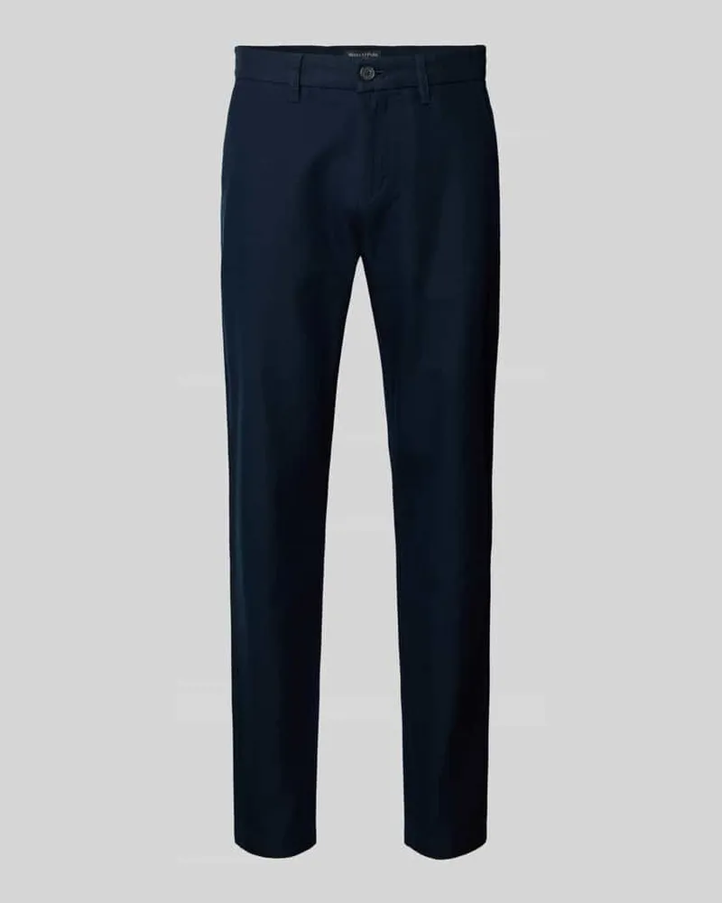 Marc O'Polo Tapered Chino aus Baumwoll-Leinen-Mix Model 'OSBY JOGGER Marine