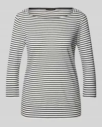 windsor. Longsleeve aus Lyocell-Mix mit Streifenmuster Marine