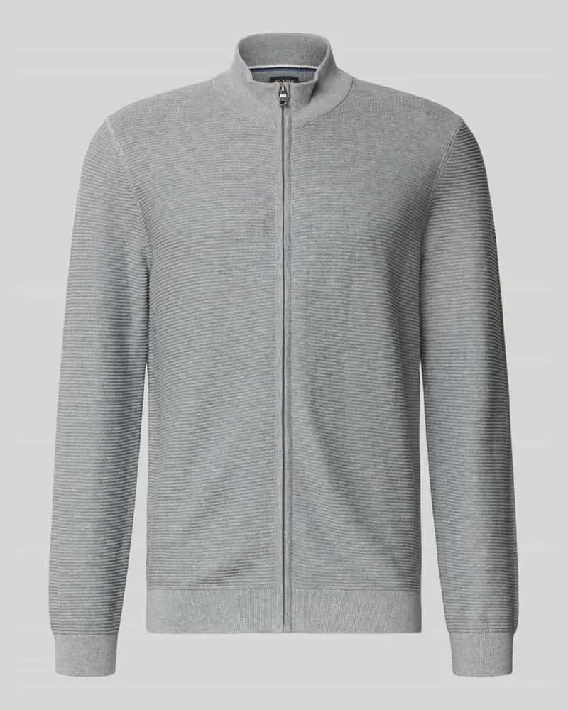 Olymp Strickjacke mit Strukturmuster Silber