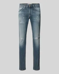 Replay Regular Slim Fit Jeans im Destroyed-Look Modell 'WILLBI Jeansblau