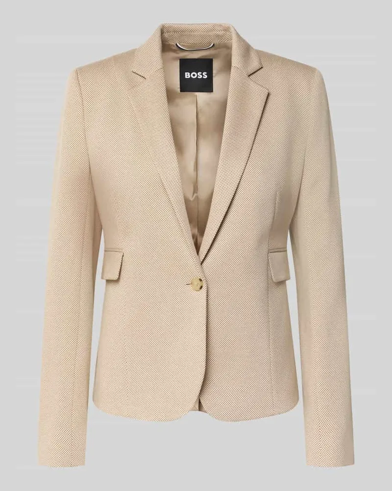 HUGO BOSS Taillierter Blazer aus Viskose-Mix Modell 'JIA13 Beige