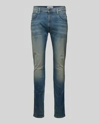 Replay Slim Fit Jeans im 5-Pocket-Design Modell 'ANBASS Jeansblau