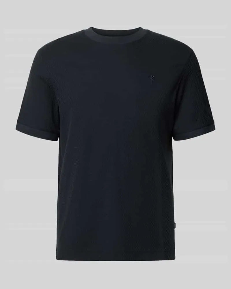 JOOP! Regular Fit T-Shirt mit Strukturmuster Modell 'Tangur Marine