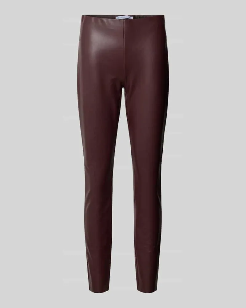 RAFFAELLO ROSSI  Skinny Fit Hose in Leder-Optik Modell 'RESA Bordeaux