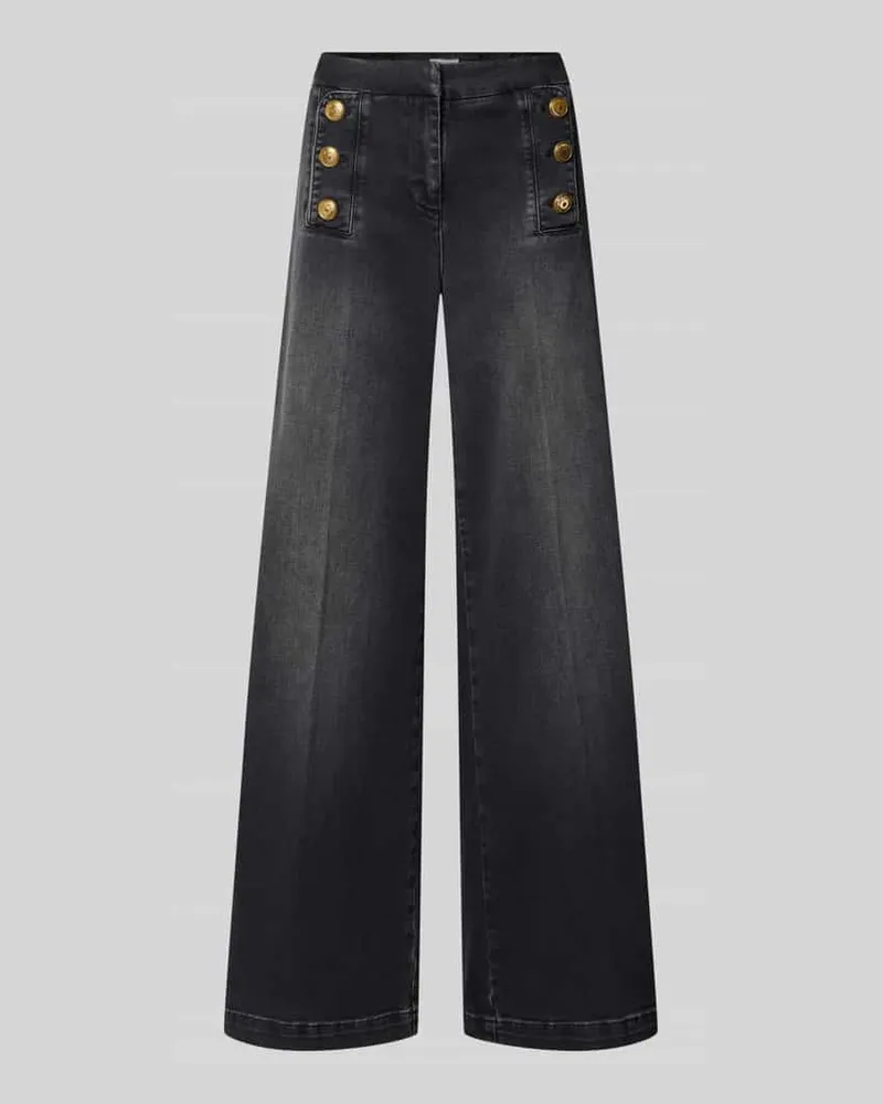 SEDUCTIVE  Wide & Loose Fit Jeans aus Baumwoll-Mix Modell 'BRIDGET Anthrazit