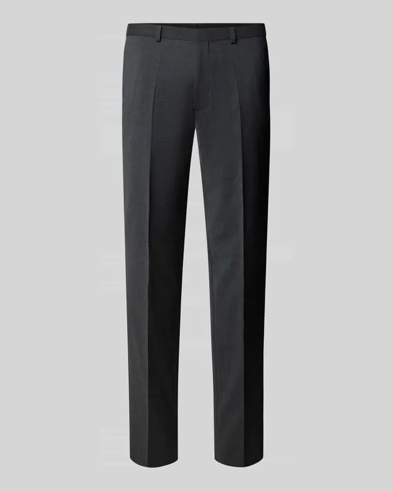 HUGO BOSS Slim Fit Anzughose aus Woll-Mix Modell 'HESTEN Anthrazit