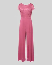 Vera Mont Jumpsuit mit Spitzenbesatz Rose