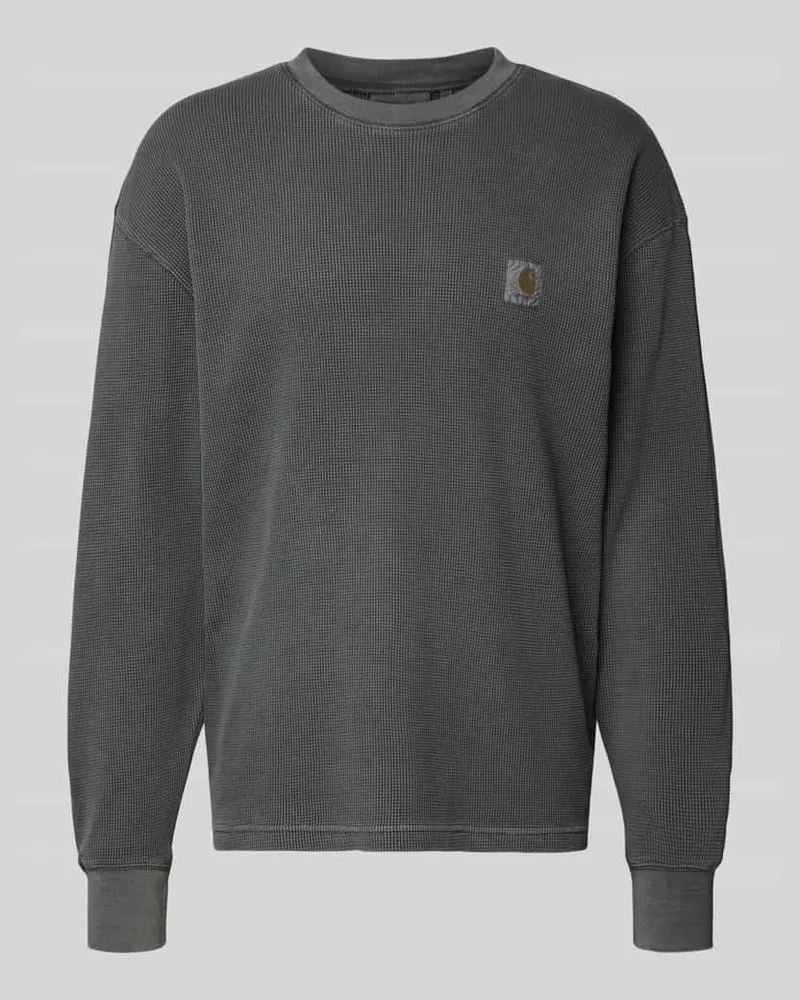 Carhartt WIP Longsleeve mit Strukturmuster und Rundhalsausschnitt Black