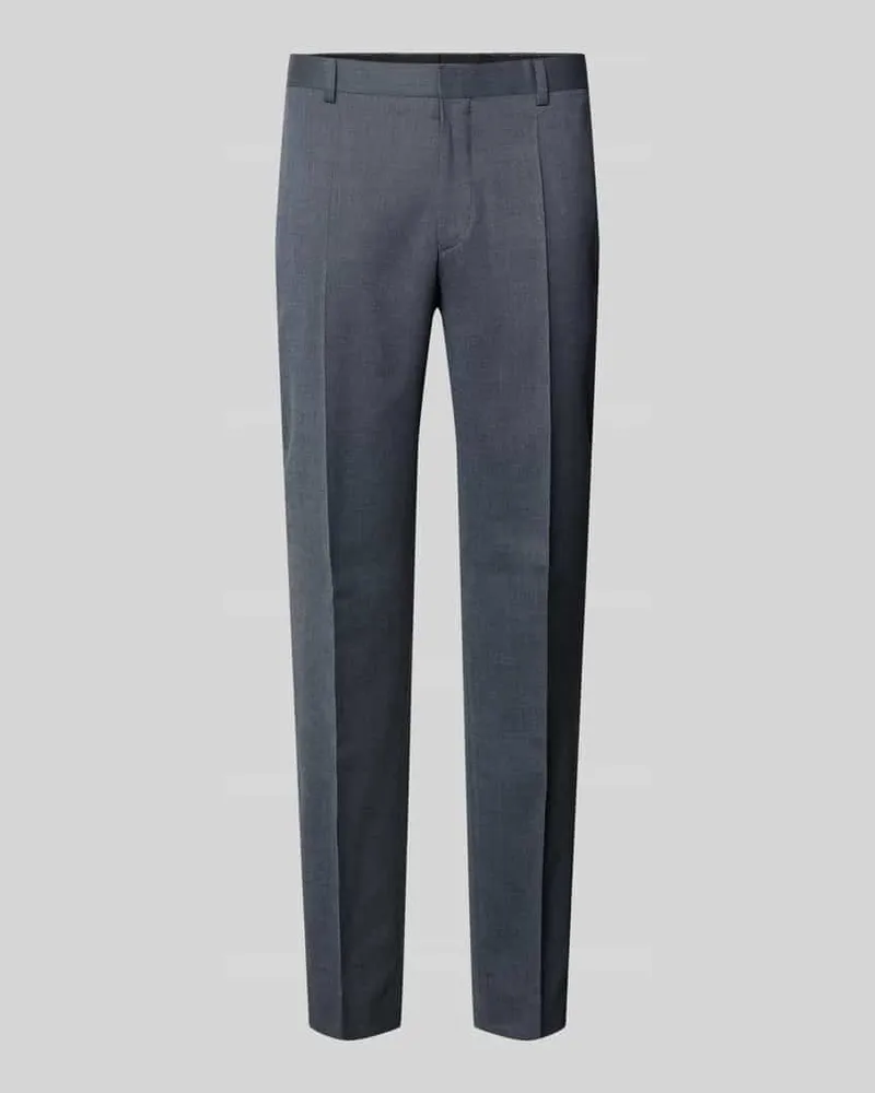 HUGO BOSS Regular Fit Anzughose mit Schurwoll-Mix Modell 'Leon Blau