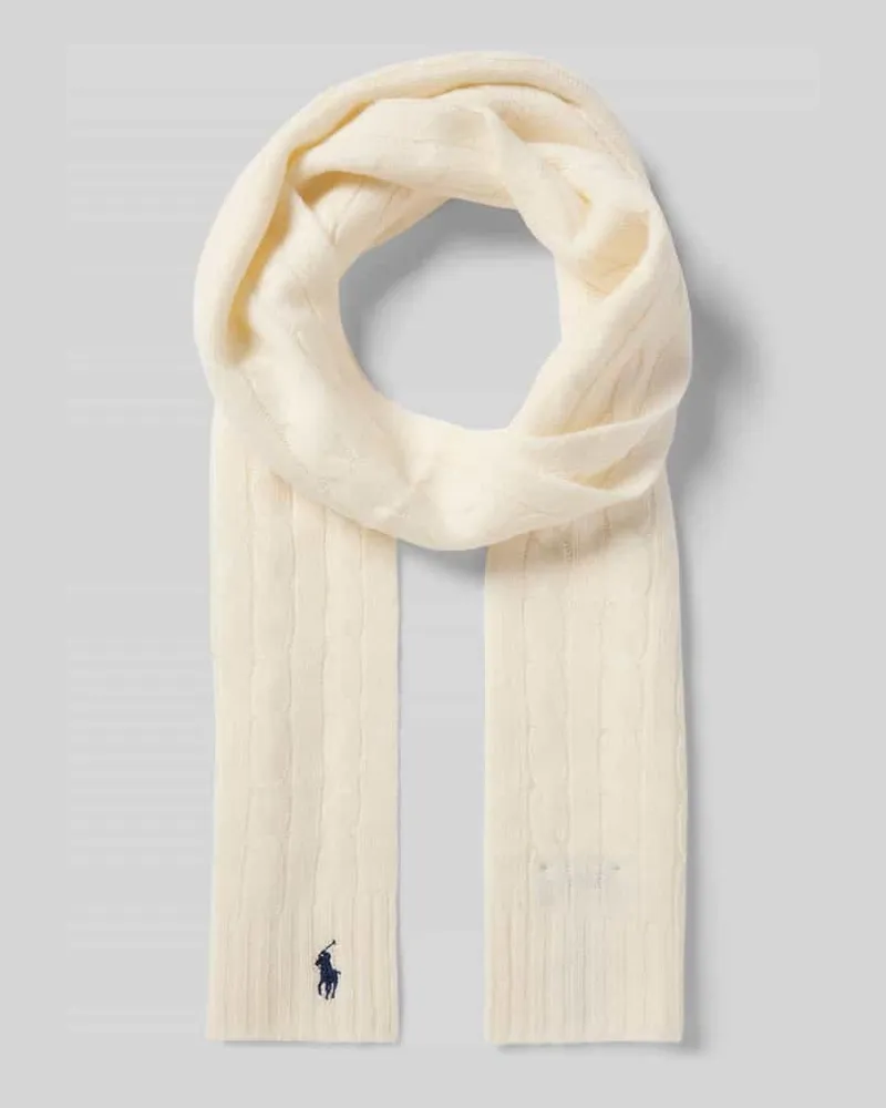 Ralph Lauren Schal mit Kaschmir-Anteil Offwhite