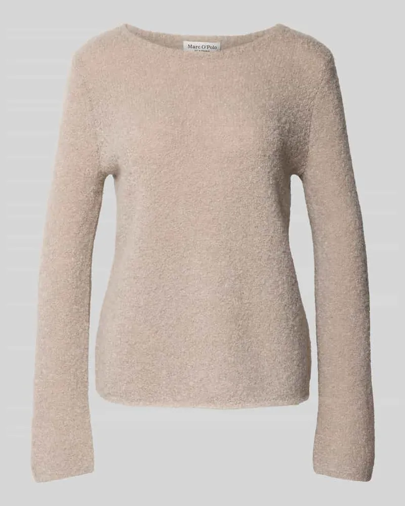 Marc O'Polo Regular Fit Strickpullover aus Schurwoll-Mix mit Alpaka-Anteil Stein