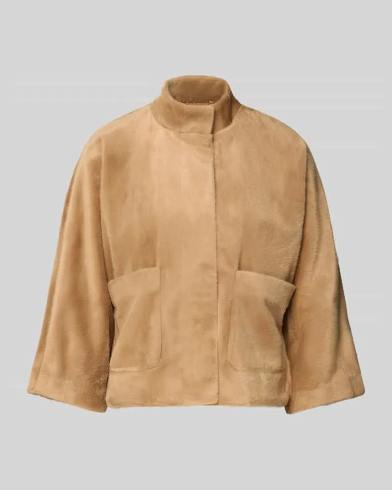 More & More Jacke aus Kunstfell Camel