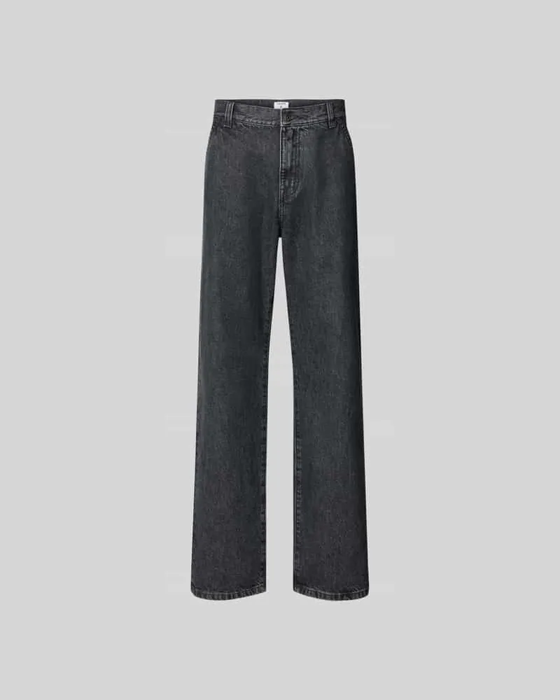 Filippa K Straight Fit Jeans mit Eingrifftaschen Dunkelblau