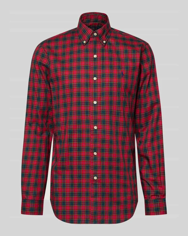 Ralph Lauren Custom Fit Freizeithemd aus reiner Baumwolle Rot