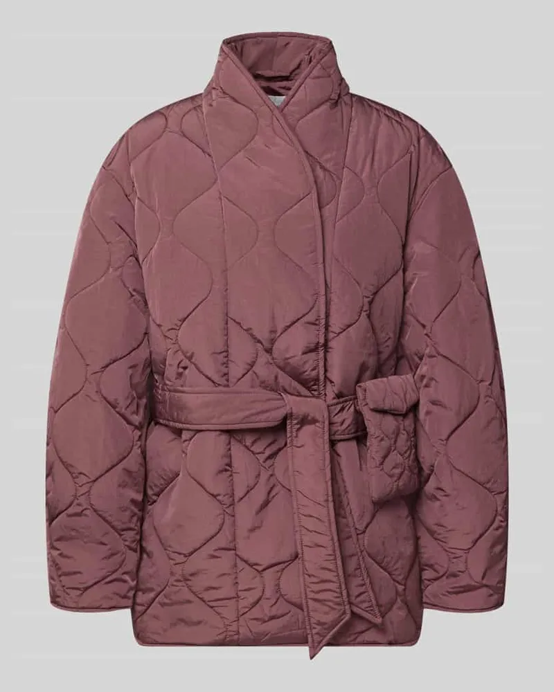 Y.A.S Steppjacke mit Bindegürtel Modell 'Himiria Bordeaux