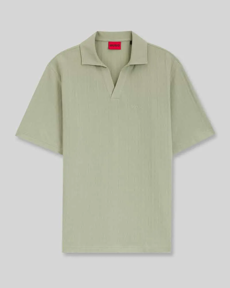 HUGO BOSS Relaxed Fit Poloshirt mit Strukturmuster Modell 'DALIBO Mint