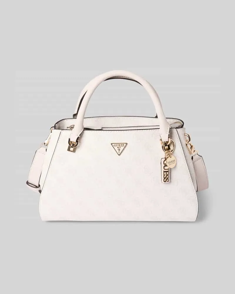 Guess Handtasche mit Label-Applikation Modell 'NOELLE II Ecru