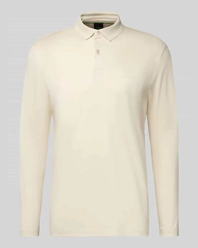 HUGO BOSS Regular Fit Poloshirt aus reiner Baumwolle Modell 'PIROL Beige