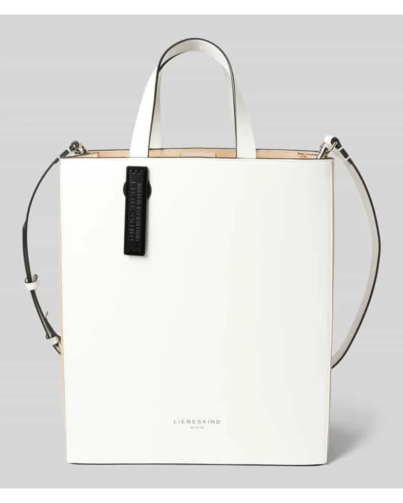 Liebeskind Handtasche aus Leder in Two-Tone-Machart Offwhite