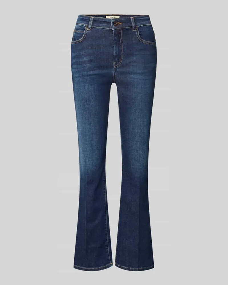 Max Mara Bootcut Jeans aus Baumwoll-Mix Modell 'RAPALLO Jeansblau