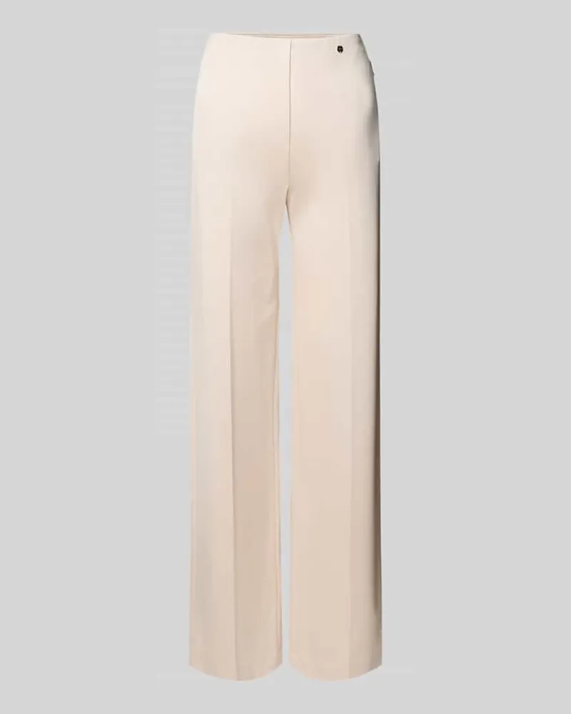 Marc Cain Stoffhose aus Viskose-Mix mit Bügelfalten Sand