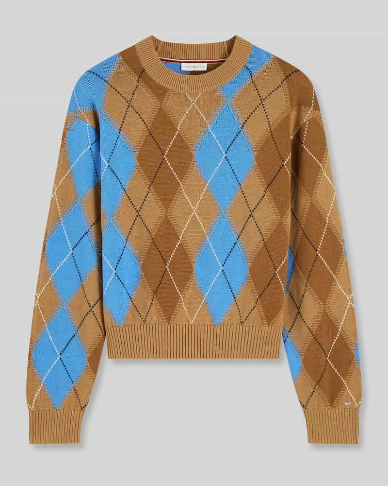 Tommy Hilfiger Regular Fit Pullover aus reiner Baumwolle Hellblau
