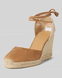 Castañer Wedges aus Leder-Mix Modell 'CARINA Camel