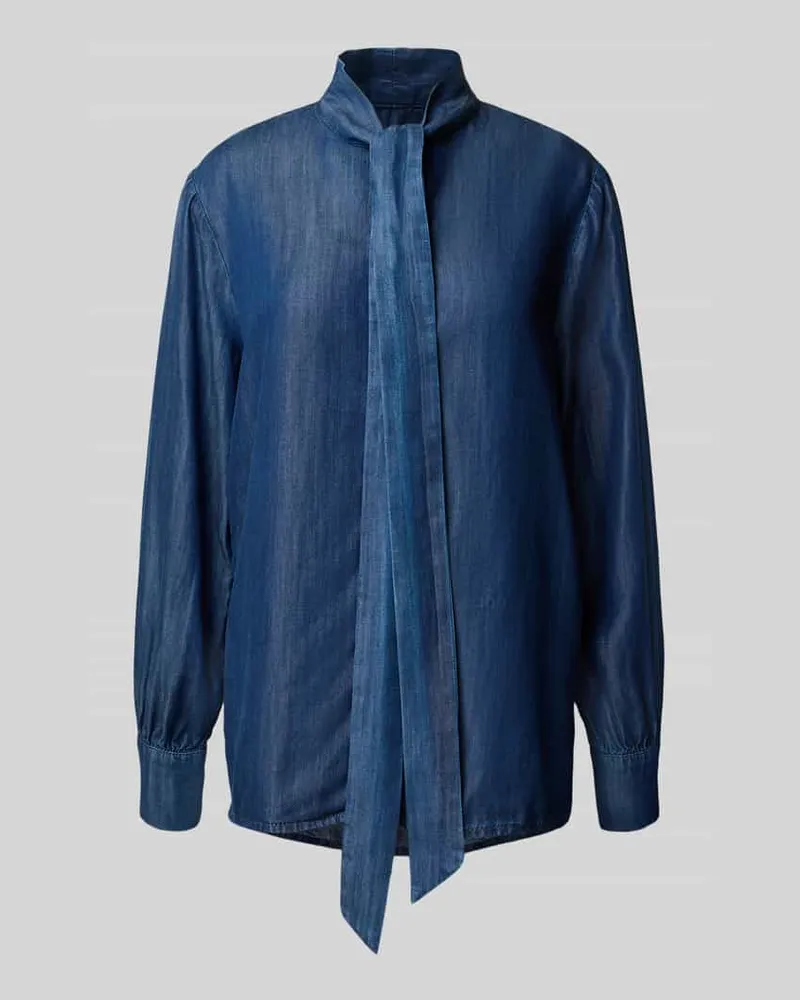 JOOP! Schluppenbluse in Denim-Optik Modell 'ULLA Jeansblau
