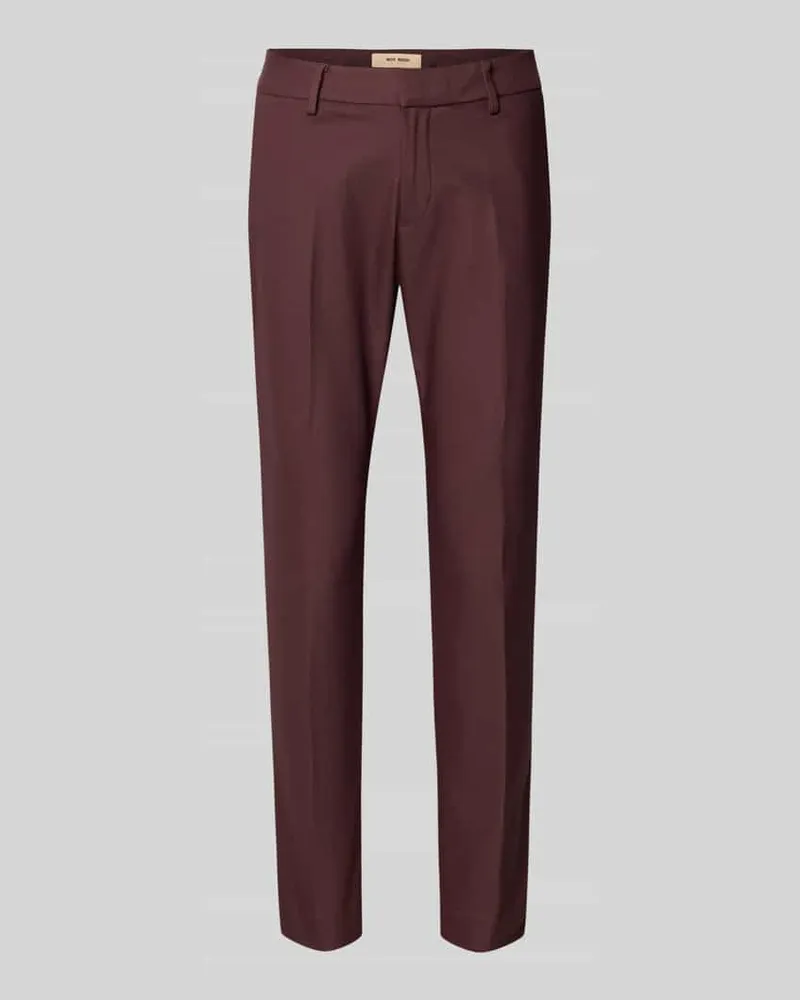 Mos Mosh Skinny Fit Anzughose mit Paspeltaschen am Gesäß Modell 'Abbey Bordeaux
