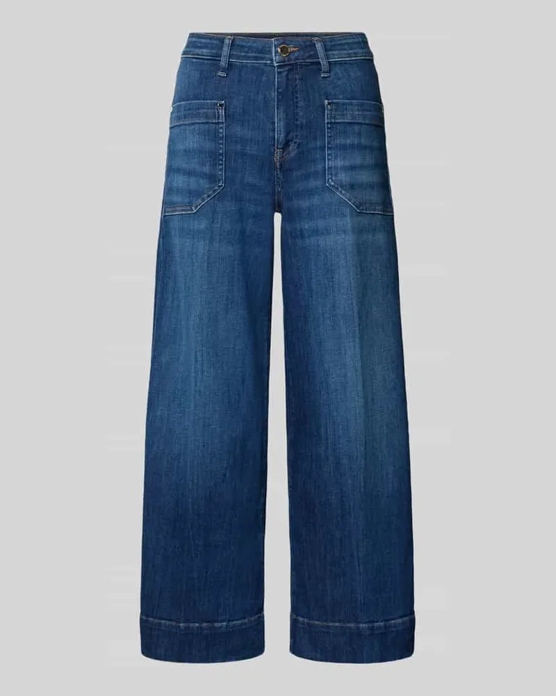 RAFFAELLO ROSSI  Wide Fit Jeans aus Baumwoll-Mix Modell 'MIRU 6/8 Jeansblau