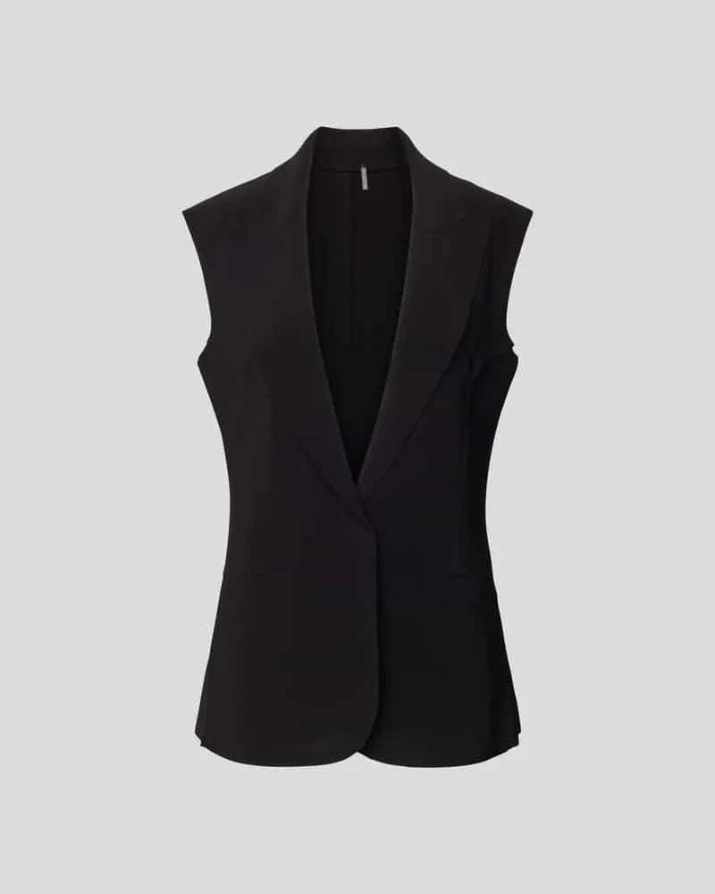 Norma Kamali Weste mit Reverskragen Black