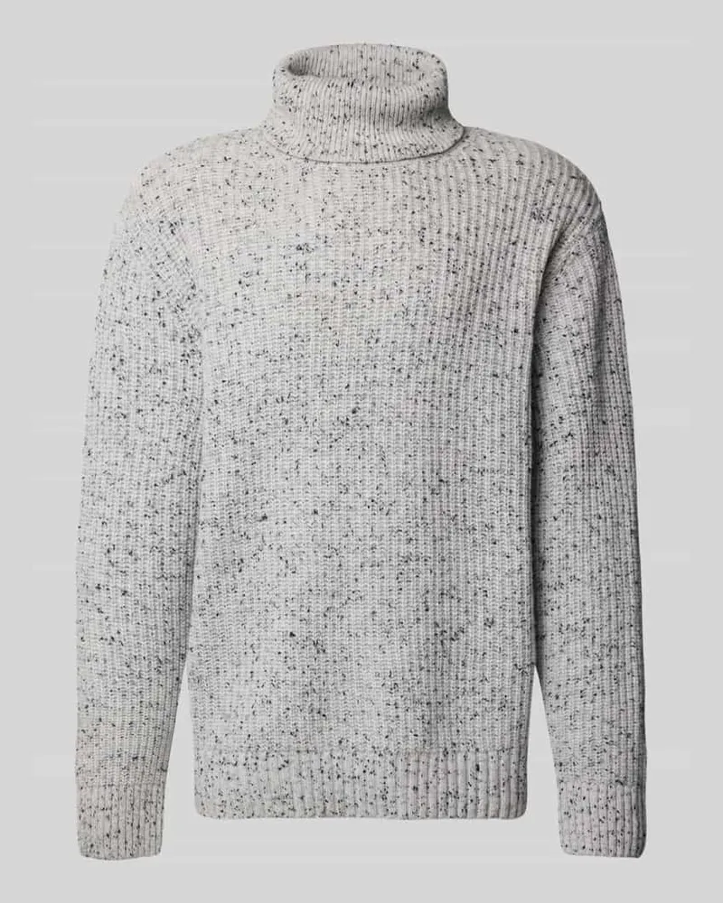 Selected Homme Relaxed Fit Rollkragenpullover aus Woll-Mix Offwhite