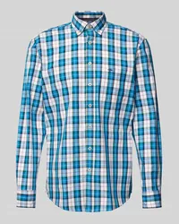 Fynch-Hatton Regular Fit Freizeithemd mit Button-Down-Kragen Royal