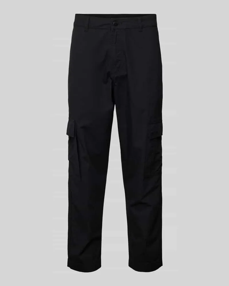 Mazine Regular Fit Cargohose mit Label-Stitching Modell 'Gronlin Black