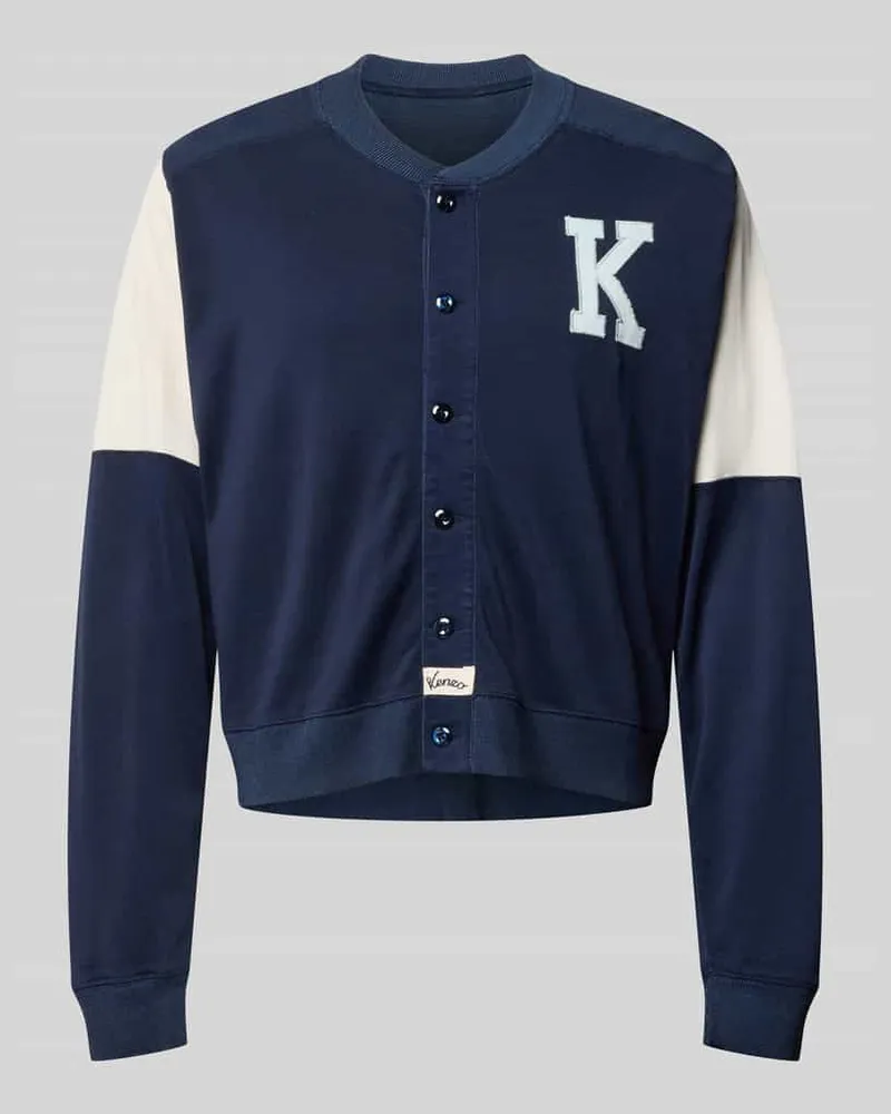 Kenzo Strickjacke aus Viskose-Baumwoll-Mix Marine