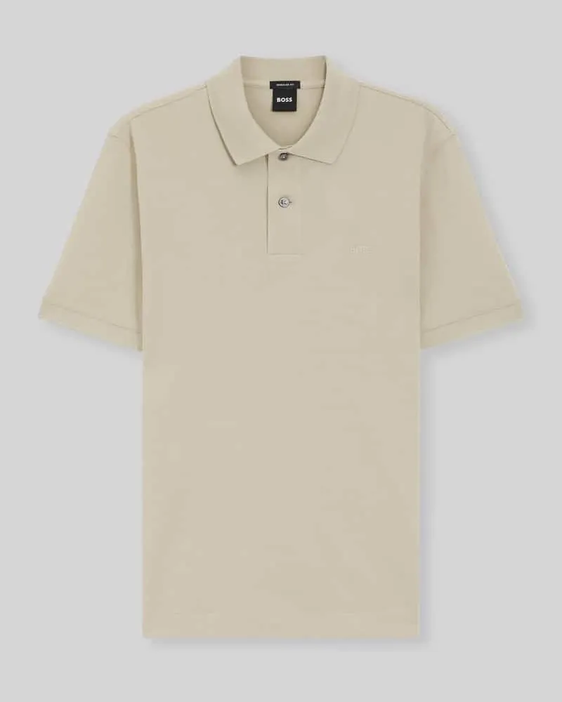 HUGO BOSS Regular Fit Poloshirt aus reiner Baumwolle Modell 'PALLAS Beige