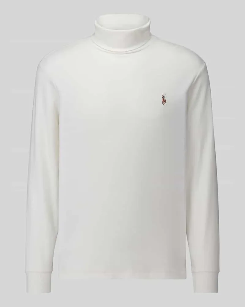 Ralph Lauren Regular Fit Rollkragenpullover aus reiner Baumwolle Weiss