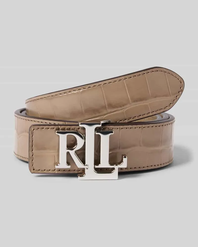 Ralph Lauren Gürtel aus Rindsleder mit Label-Applikation Taupe