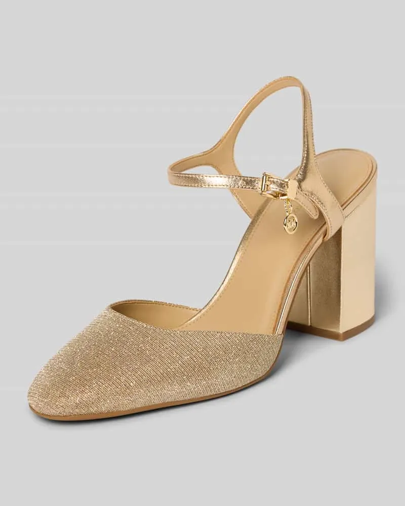Michael Kors Pumps mit Blockabsatz Modell 'ALEXA Gold
