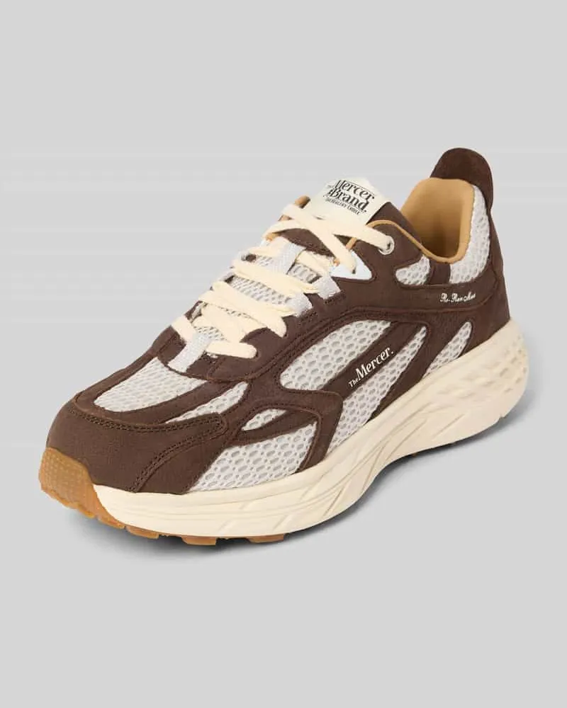 (THE MERCER) N.Y. Sneaker mit Kontrastbesatz Dunkelbraun